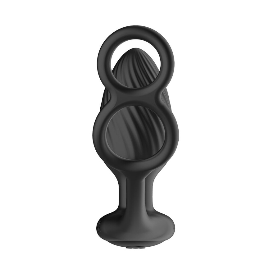 Анальна вібропробка Nexus Tornado Cock and Ball Ring обертання+вібрація, ерекційне кільце, пульт фото 4