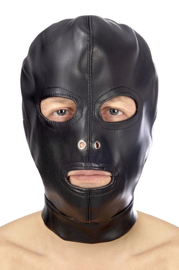 Капюшон для БДСМ с открытыми глазами и ртом Fetish Tentation Open mouth and eyes BDSM hood фото 1