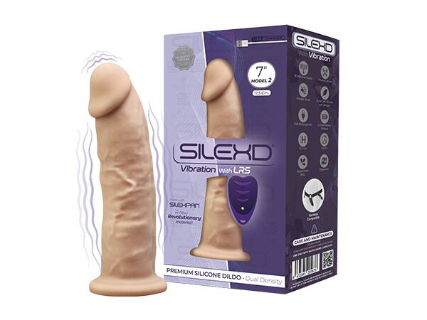Фалоімітатор з вібрацією SilexD Henry Vibro Flesh (MODEL 2 size 7in) + LRS, діаметр 4,4 см фото 1