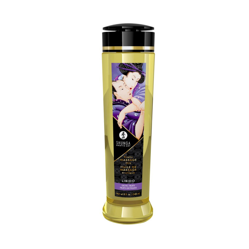 Масажна олія Shunga Libido – Exotic Fruit (240 мл) натуральна зволожувальна фото 1