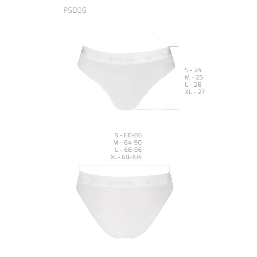 Трусики з прозорою вставкою Passion PS006 PANTIES L, white фото 5