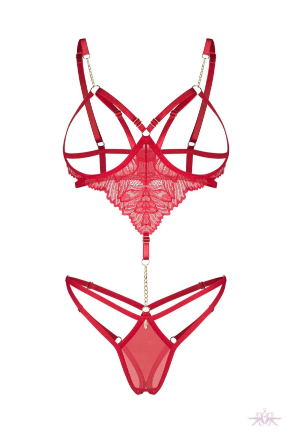 Боді Obsessive Matildea crotchless teddy L/XL фото 2