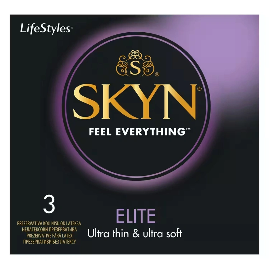 Безлатексные премиум-презервативы SKYN Elite 3 шт, ультратонкие фото 2