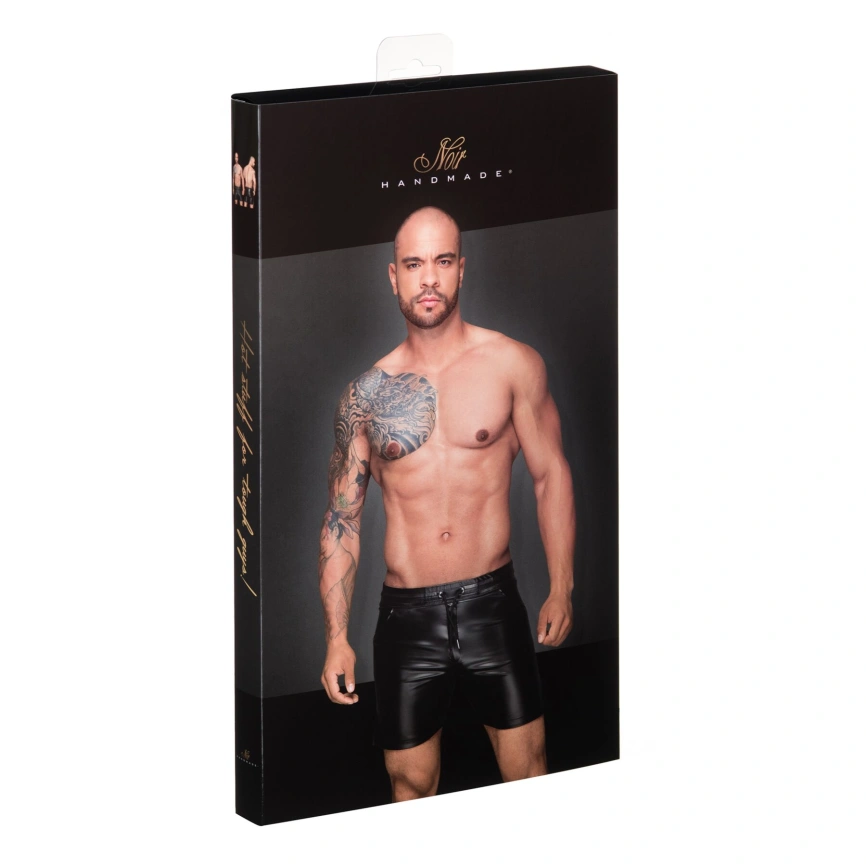 Мужские шорты с мокрым эффектом Noir Handmade H061 Powerwetlook shorts, XXL фото 4