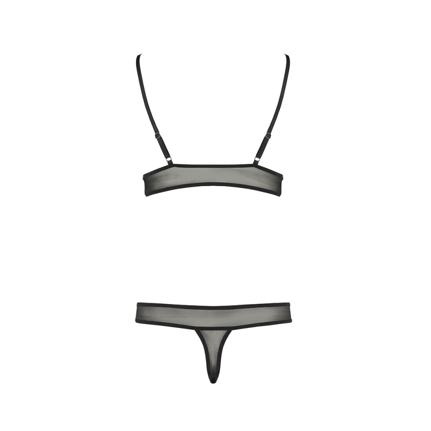 Комплект білизни Passion ERZA SET S/M, black, ліф і трусики фото 4