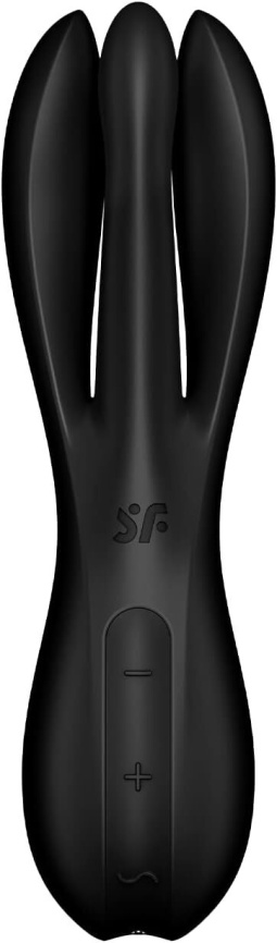 Кліторальний вібратор Satisfyer Threesome 2 Black, 3 гнучкі пальчики, 3 мотори фото 5