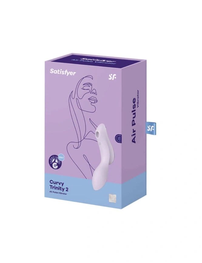 Вакуумный стимулятор с вибрацией Satisfyer Curvy Trinity 2 Violet фото 4