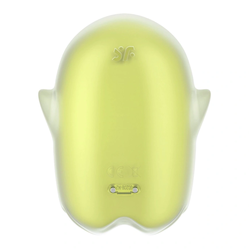 Вакуумный клиторальный стимулятор с вибрацией Satisfyer Glowing Ghost Yellow, светится в темноте фото 5