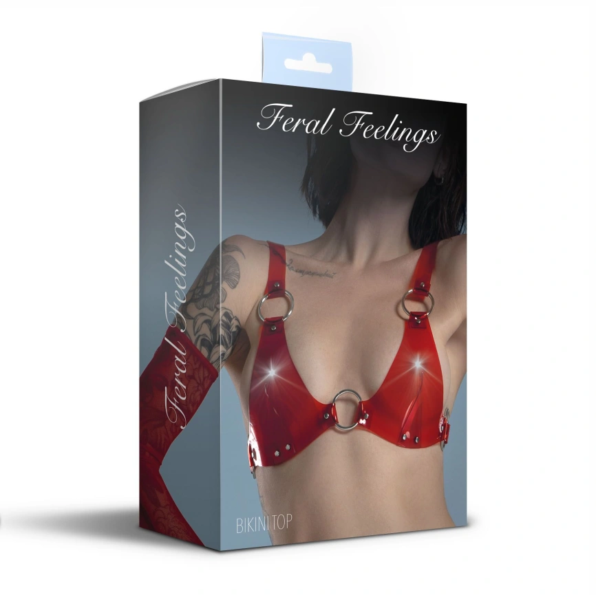 Лиф классический Feral Feelings - Bikini Top Red Trasparent фото 2