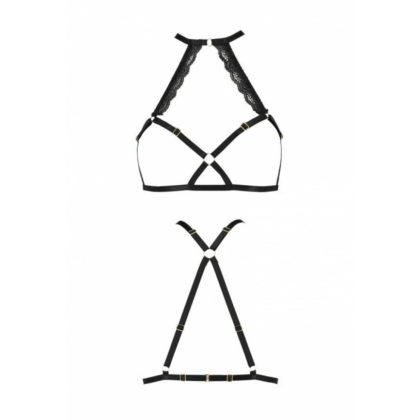 Портупея из стреп с кружевом Passion Exclusive LORRY BRA S/M, black фото 10