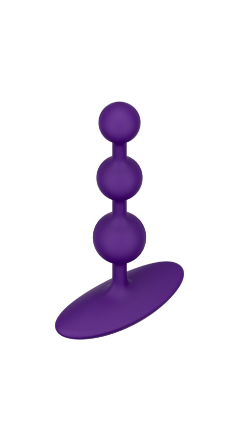 Анальне намисто Romp Amp Dark Purple, силікон, макс. діаметр 2,6 см фото 2