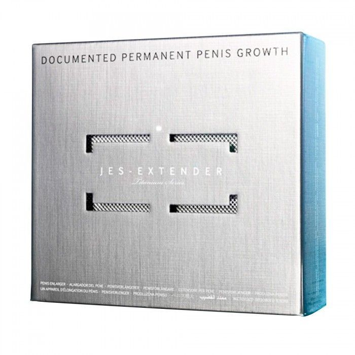 Екстендер для збільшення члена Jes-Extender Titanium, ремінцевий, алюмінієвий кейс фото 3