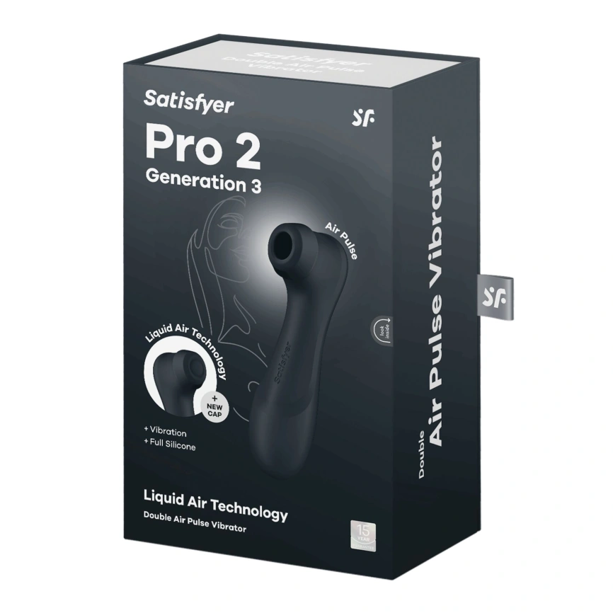Вакуумный клиторальный стимулятор Satisfyer Pro 2 Generation 3 with Liquid Air Dark Grey фото 6