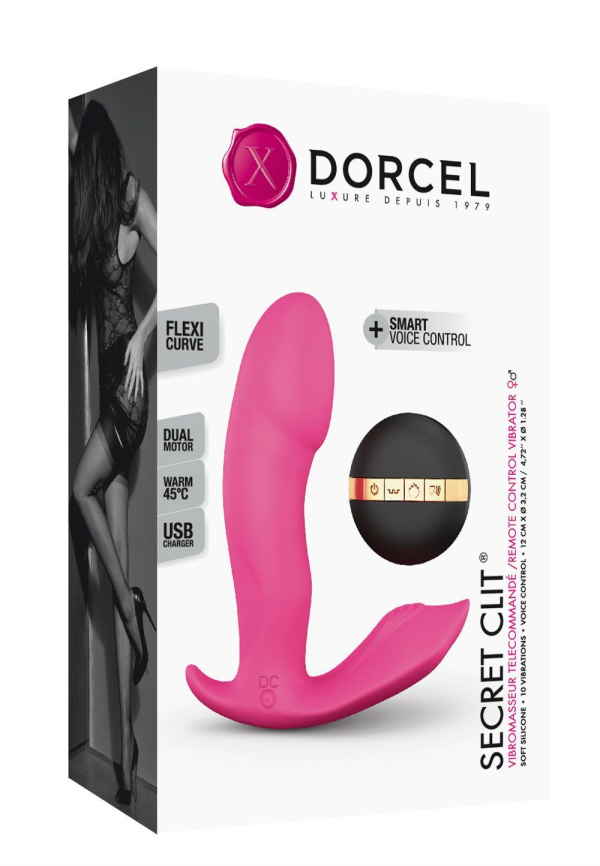 Вібратор Dorcel Secret Clit з підігрівом і пультом ДК, можна під одяг, голосове керування фото 3