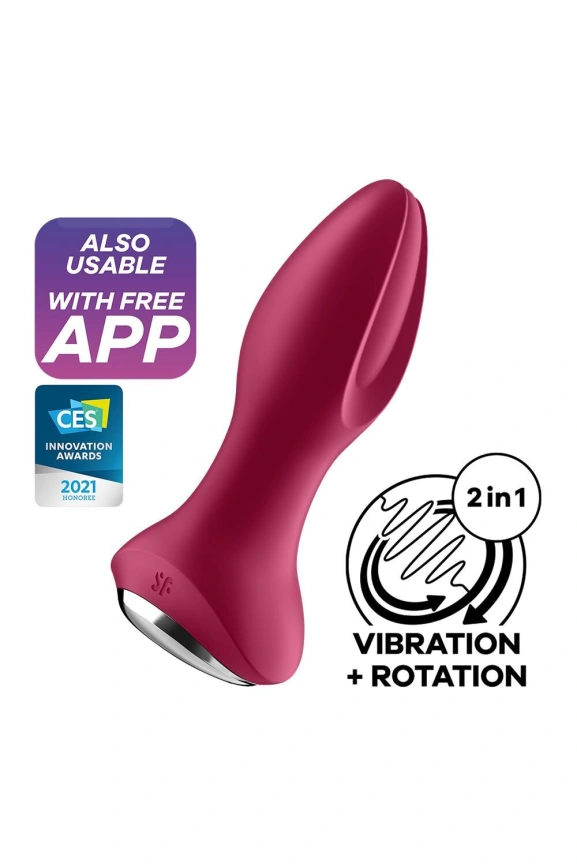 Анальная смарт вибропробка с жемчужным массажем Satisfyer Rotator Plug 2+ Violet фото 8