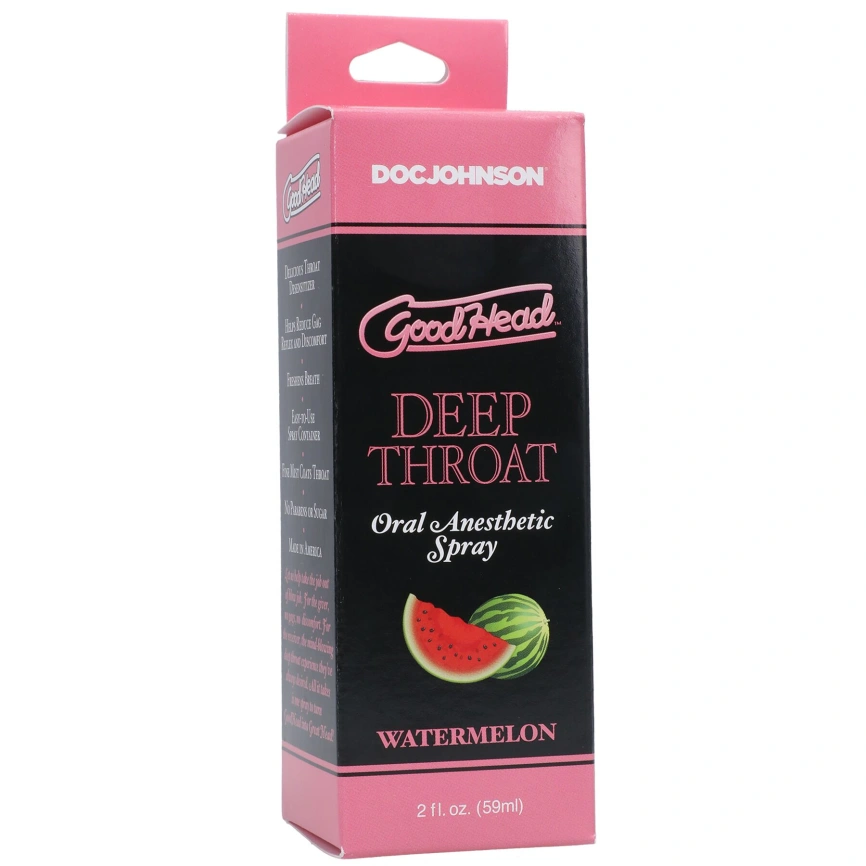 Спрей для минета Doc Johnson GoodHead DeepThroat Spray – Watermelon 59 мл для глубокого минета фото 5