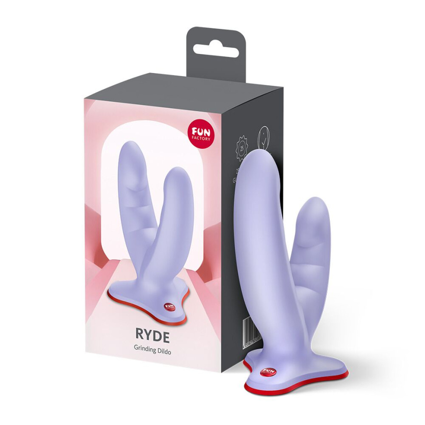 Подвійний фалоімітатор Fun Factory RYDE Purple, гнучкі стовбури, присоска фото 6