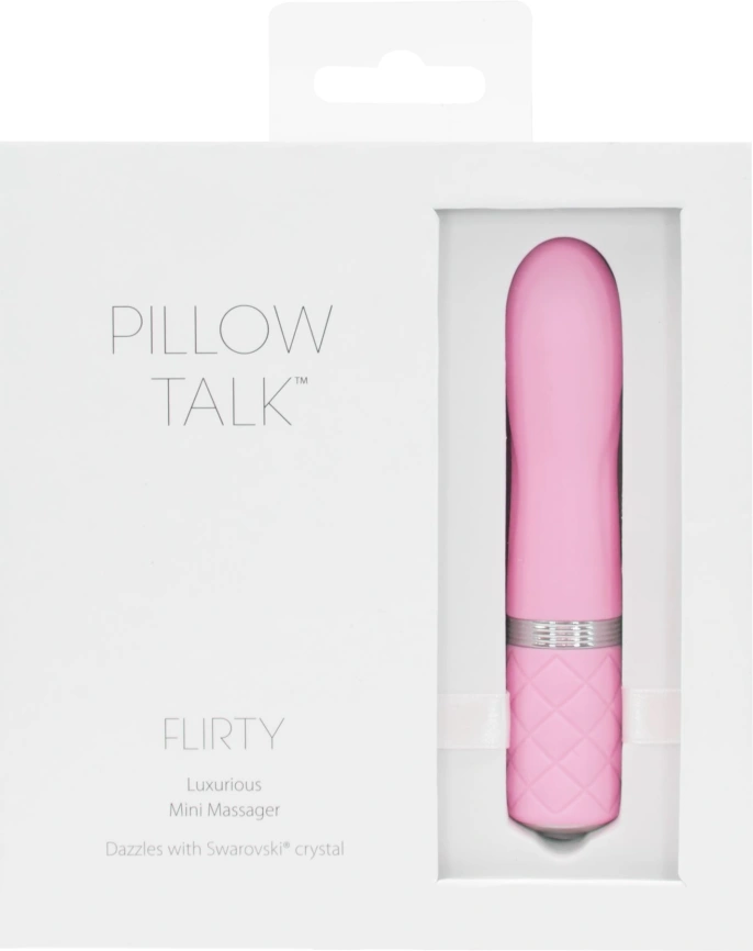 Роскошный вибратор PILLOW TALK - Flirty Pink с кристаллом Swarovski, гибкая головка фото 8