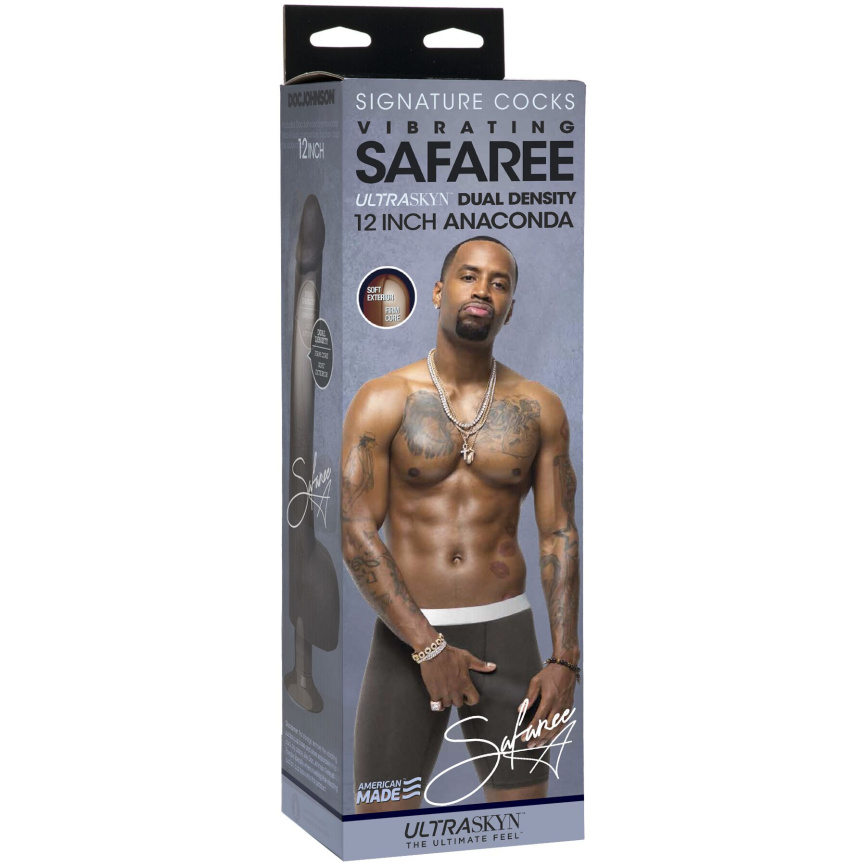 Фалоімітатор з вібрацією Doc Johnson Safaree Samuels 12 Inch Cock, зі зліпка пеніса, діаметр 5,1 см фото 5