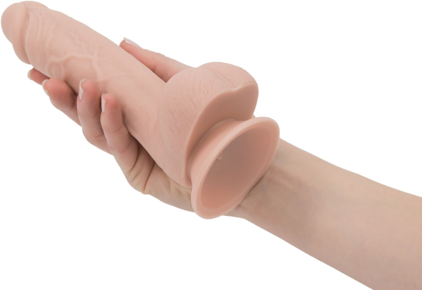Реалістичний фалоімітатор на присосці ADDICTION — Mark 7,5″ Dildo With Balls, Beige фото 5
