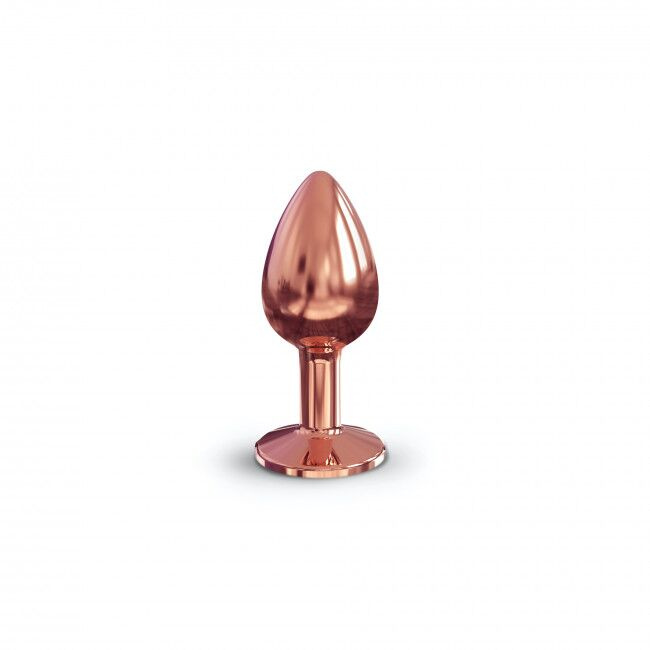 Металева анальна пробка із прикрасою у вигляді кристалу Dorcel - Diamond Plug Rose Gold S фото 2