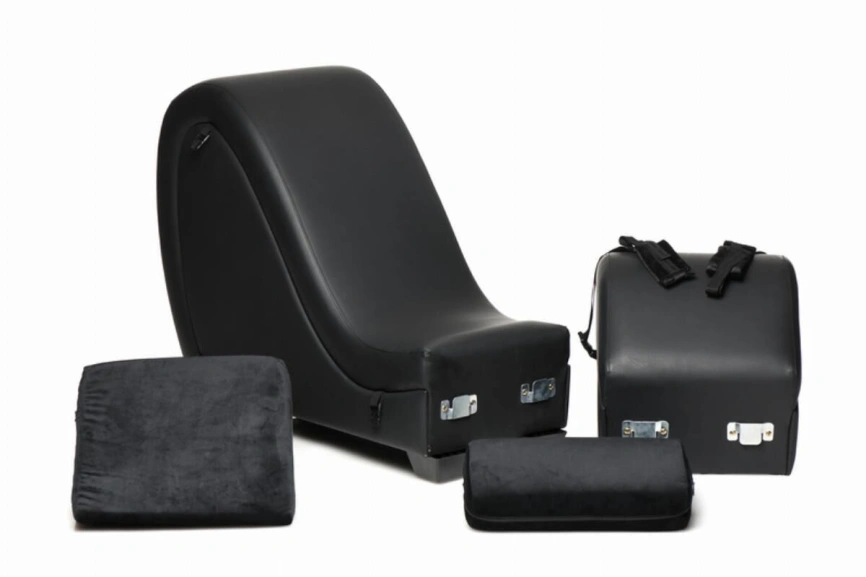 Секс-кресло с подушками Master Series Kinky Sex Lounge with Cushions - Black фото 7