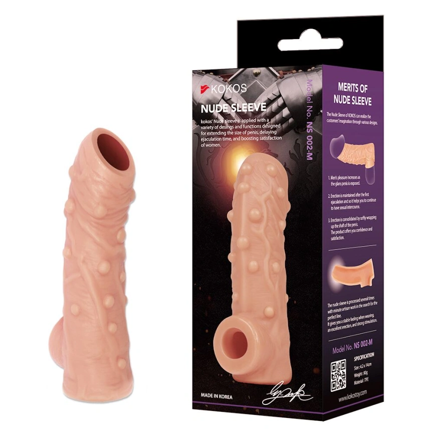 Насадка на член Kokos Nude Sleeve NS 002 M фото 2