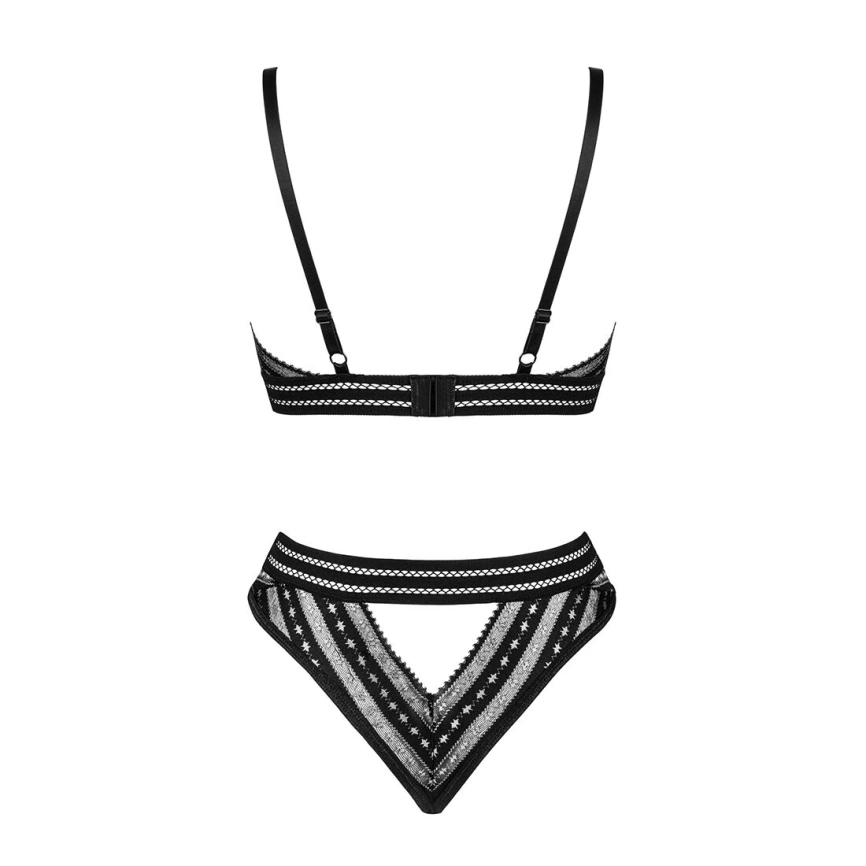 Комплект белья Obsessive Natilya 2-pcs set XS/S, black, бюстгальтер, трусики фото 12