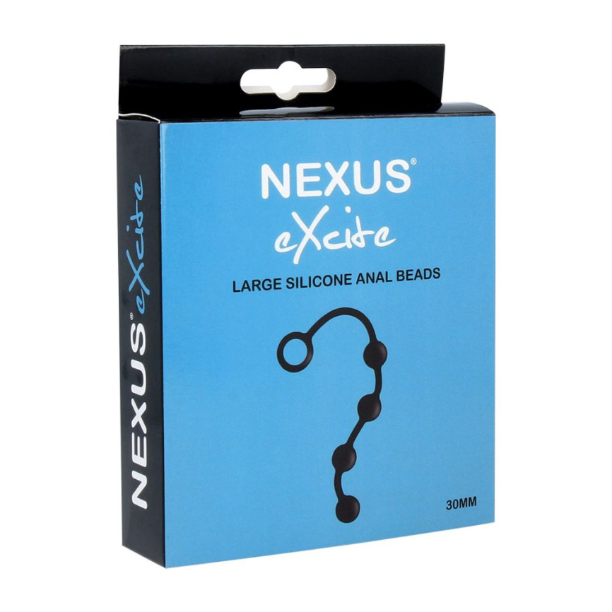 Анальні кульки Nexus Excite Large Anal Beads, силікон, макс. діаметр 3 см фото 4