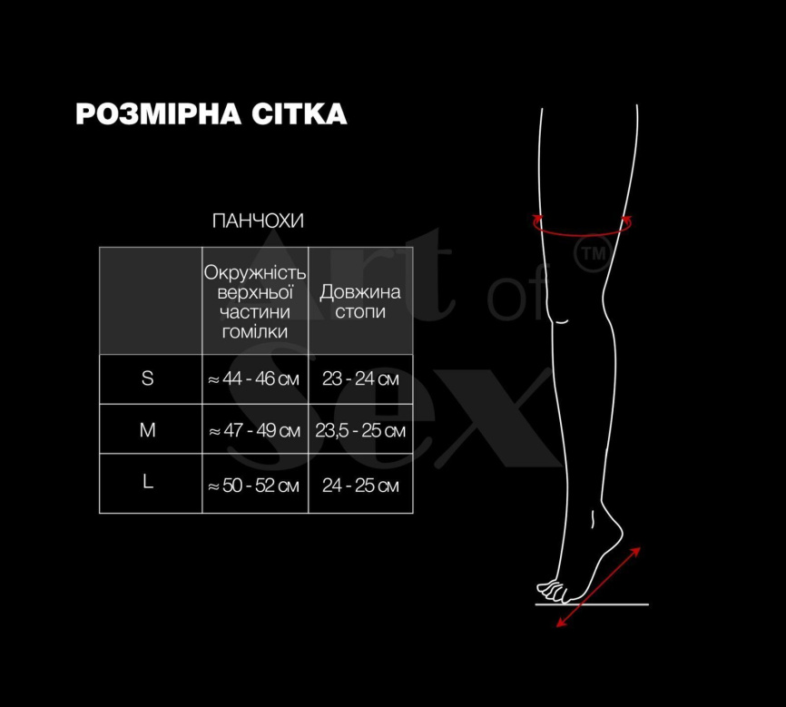 Панчохи в дрібну сітку з лакованою коронкою Art of Sex - Rose, колір чорний, розмір S  фото 4