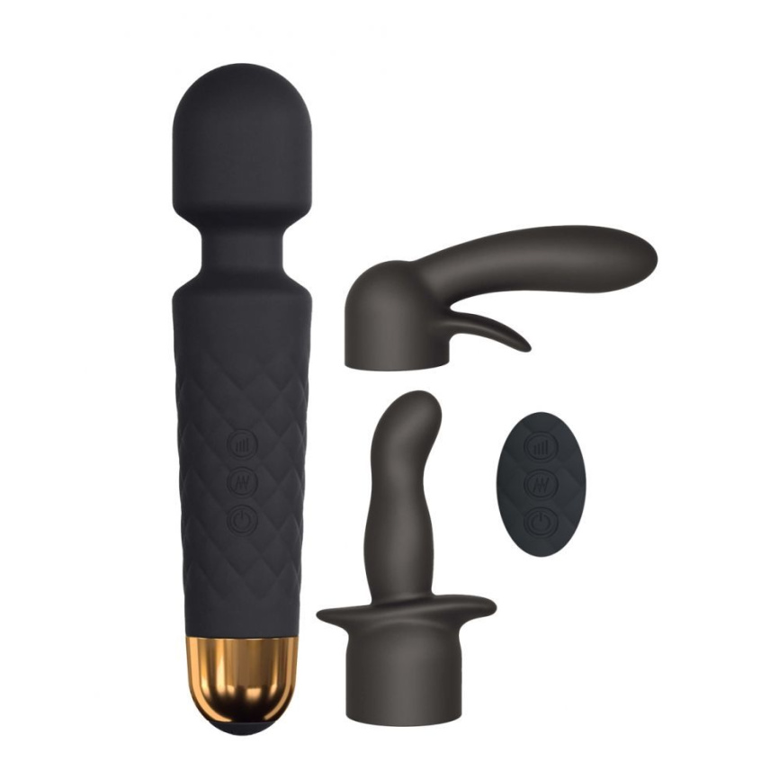 Мінівібромасажер Dorcel Kit Wanderful з насадками (анальна і вагінальна), водонепроникний фото 1