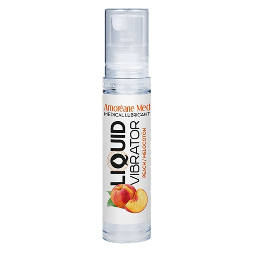 Лубрикант з ефектом вібрації Amoreane Med Liquid Vibrator Peach (10 мл) фото 1