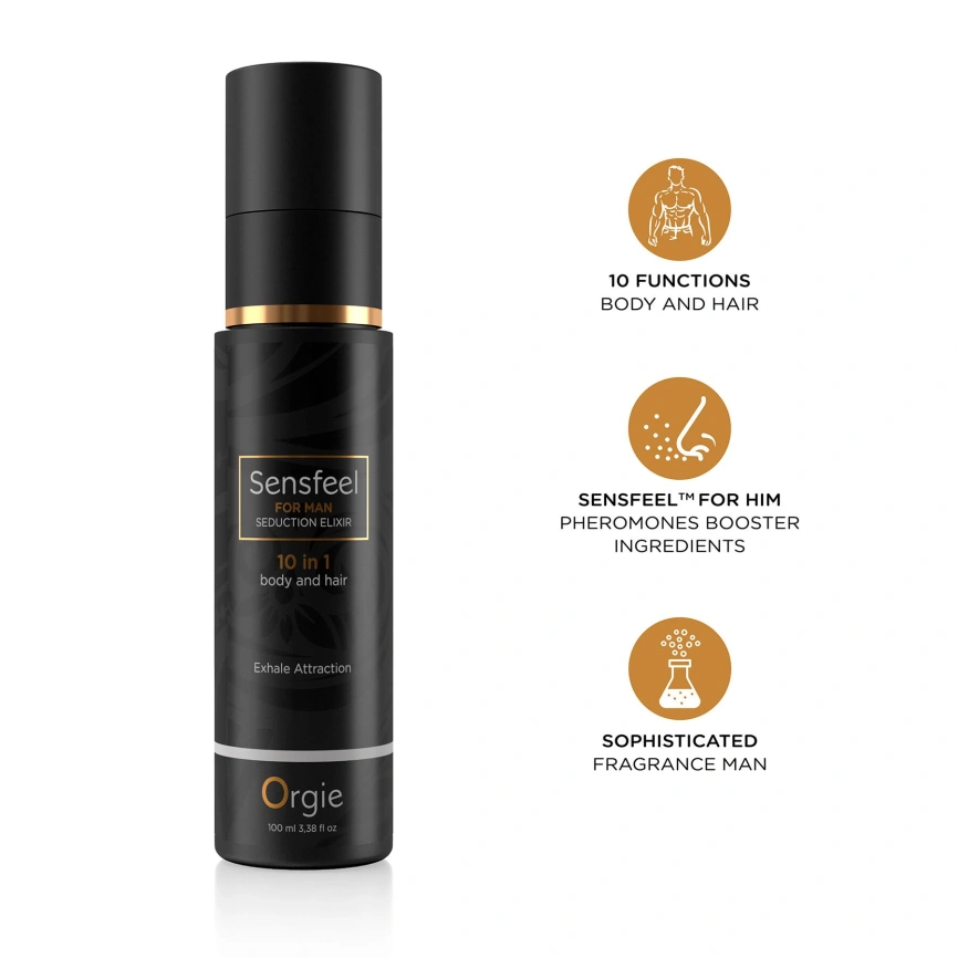 Лосьон с феромонами для тела и волос Orgie – Sensfeel Seduction Elixir 10 in 1 for Man (100 мл) фото 3