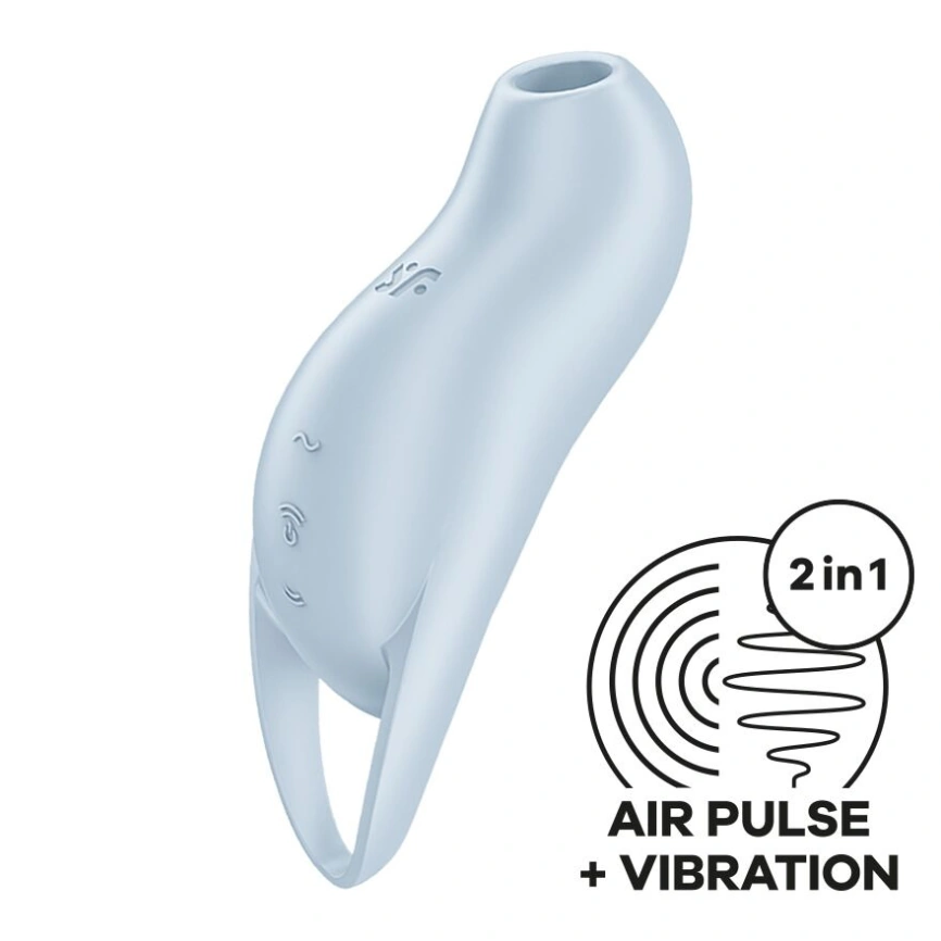 Вакуумный клиторальный стимулятор с вибрацией Satisfyer Pocket Pro 1 Blue фото 1