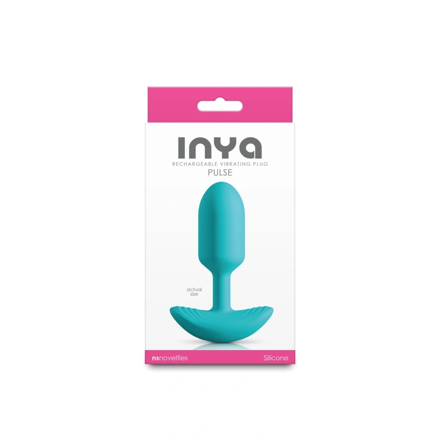 Анальная пробка с вибрацией NS Novelties INYA - Pulse - Teal фото 3