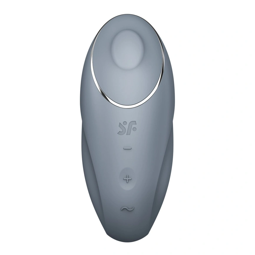 Вибростимулятор-пульсатор Satisfyer Tap & Climax 1 Bluegrey, эффект постукивания пальцем, 2 мотора фото 3