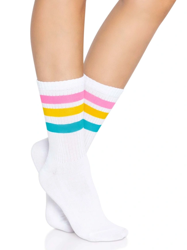 Носки женские в полоску Leg Avenue Pride crew socks Pansexual, 37–43 размер фото 1