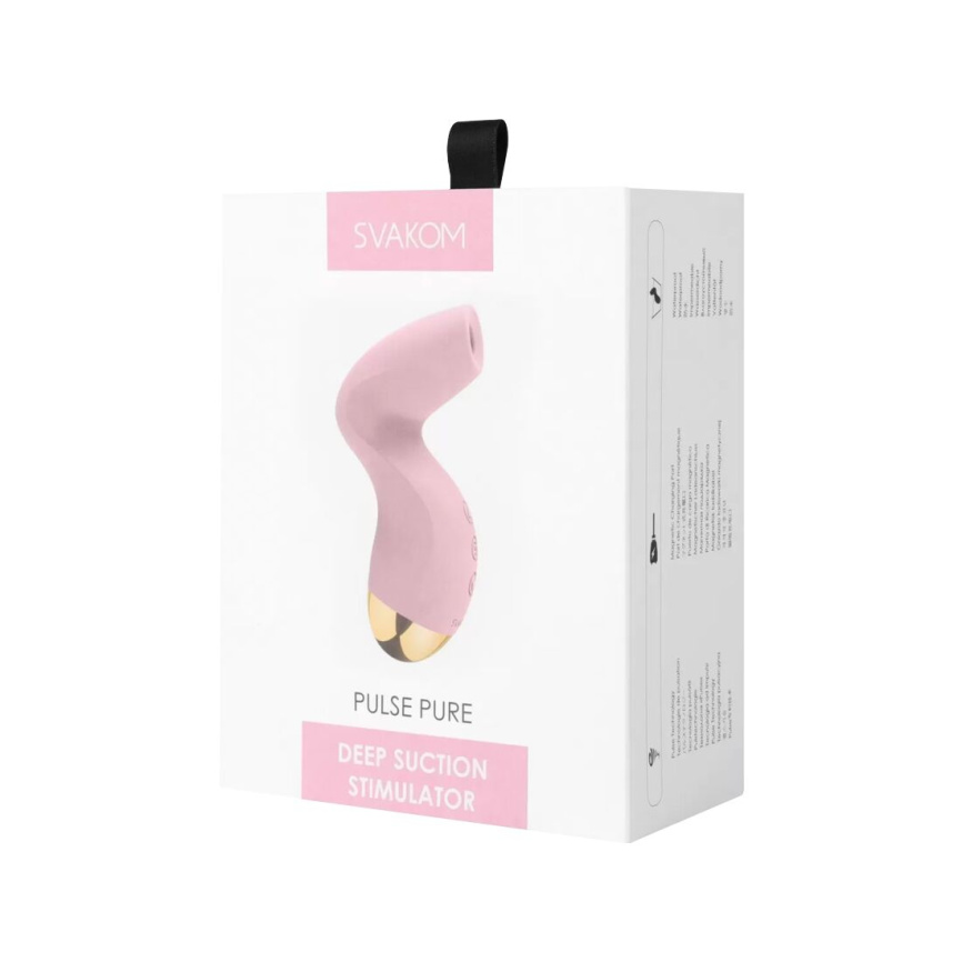 Вакуумний кліторальний стимулятор Svakom Pulse Pure Pale Pink, 5 режимів, 5 інтенсивностей у кожному фото 7