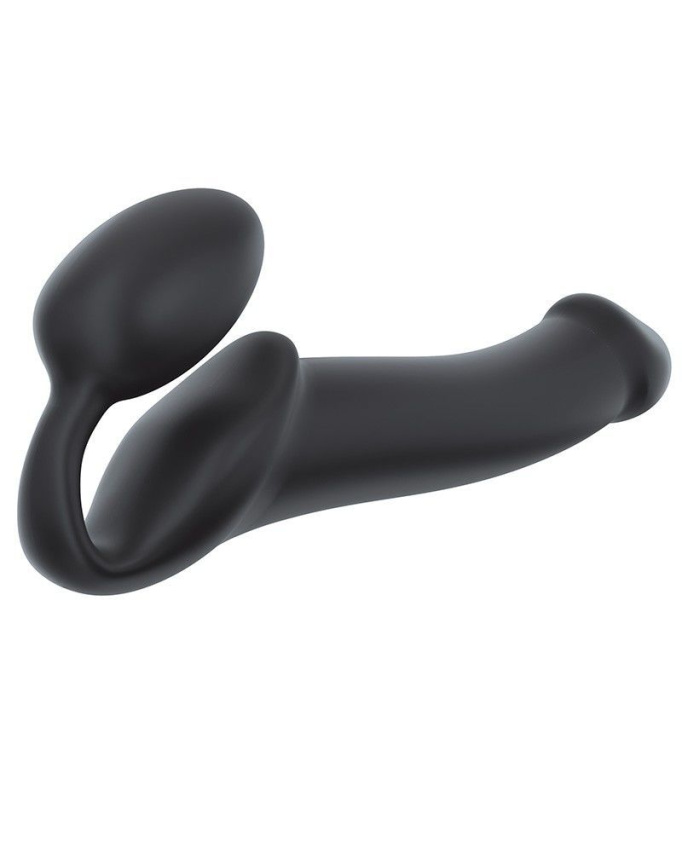 Безремінний страпон Strap-On-Me Black XL, повністю регульований, діаметр 4,5 см фото 2