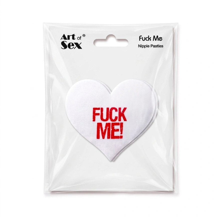 Пестис-сердечки Art of Sex - Fuck me, белый фото 3