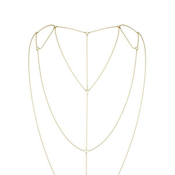 Ланцюжок для спини Bijoux Indiscrets Magnifique Back and Cleavage Chain - Gold, прикраса для тіла фото 2
