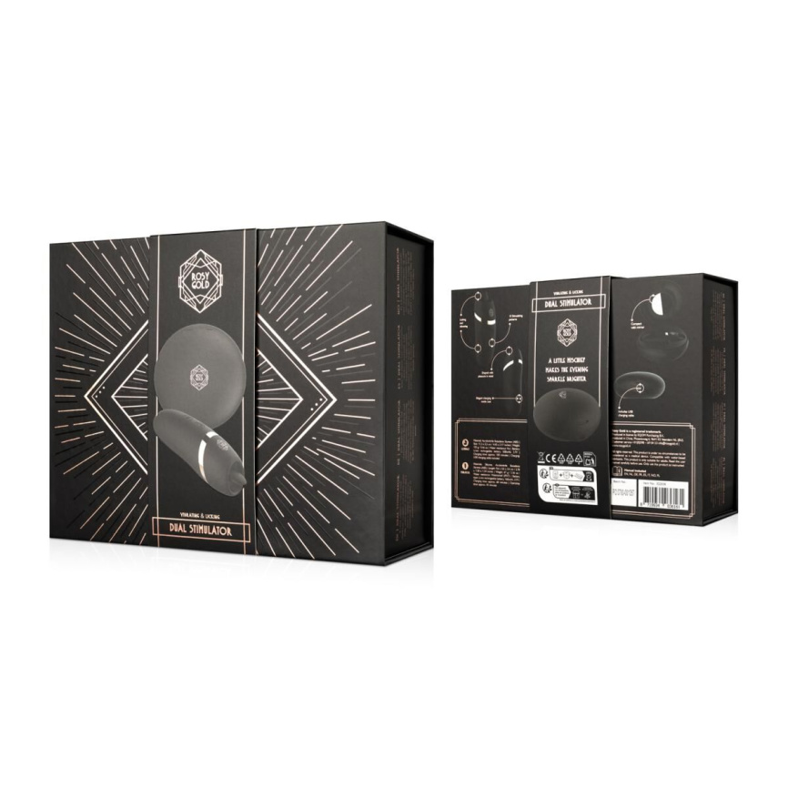 Мінівібратор з язичком Rosy Gold - Vibrating & Licking Dual Stimulator фото 12