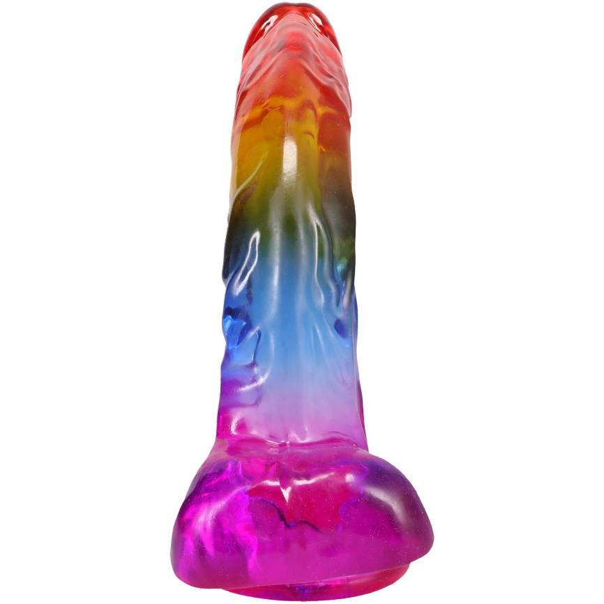 Фалоімітатор Doc Johnson Crystal Jellies - 9.5 Inch Dildo - Rainbow фото 3