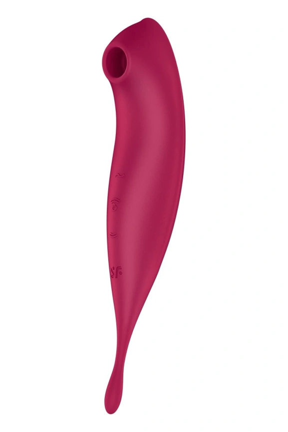 Смарт-вибратор для клитора с вакуумной стимуляцией Satisfyer Twirling Pro+ dark red фото 2