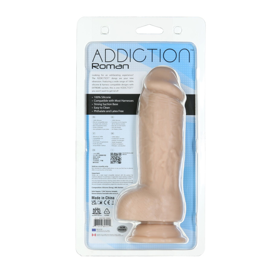 Реалістичний фалоімітатор ADDICTION Roman 8″ Girthy Dong, довжина 22 см, діаметр 6 см фото 5