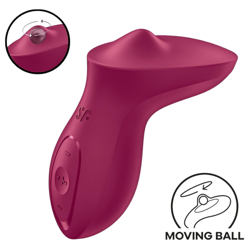 Вібратор для клітора з перлинною стимуляцією Satisfyer Exciterrr Berry, 2 незалежні мотори фото 1