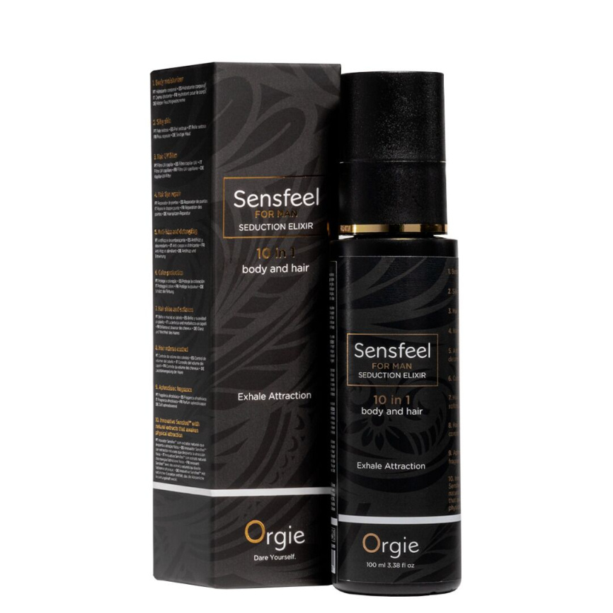 Лосьйон з феромонами для тіла та волосся Orgie – Sensfeel Seduction Elixir 10 in 1 for Man (100 мл) фото 1