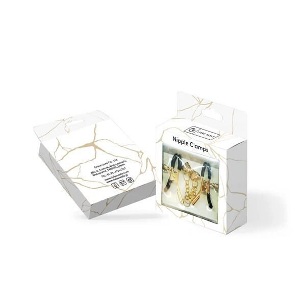Затискачі для сосків з підвіскою Liebe Seele Hollow Heart Nipple Clamps Gold фото 2