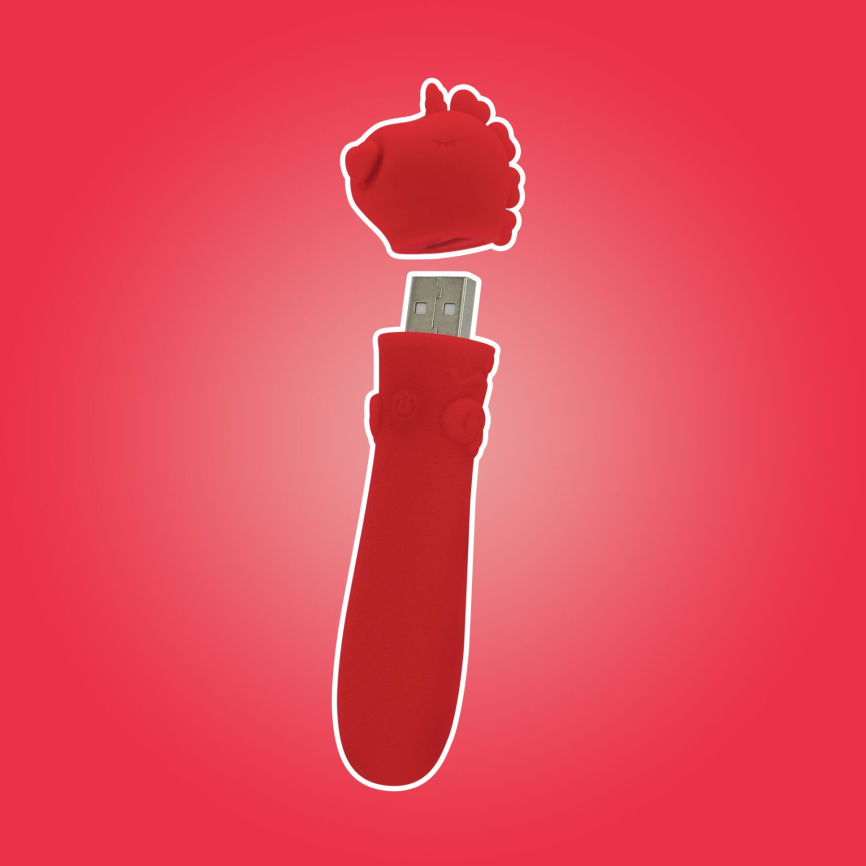 Вібратор-єдиноріжка Unihorn USB Bullet – Cupid's Beau, віброкуля, USB-зарядка, 10 режимів фото 9