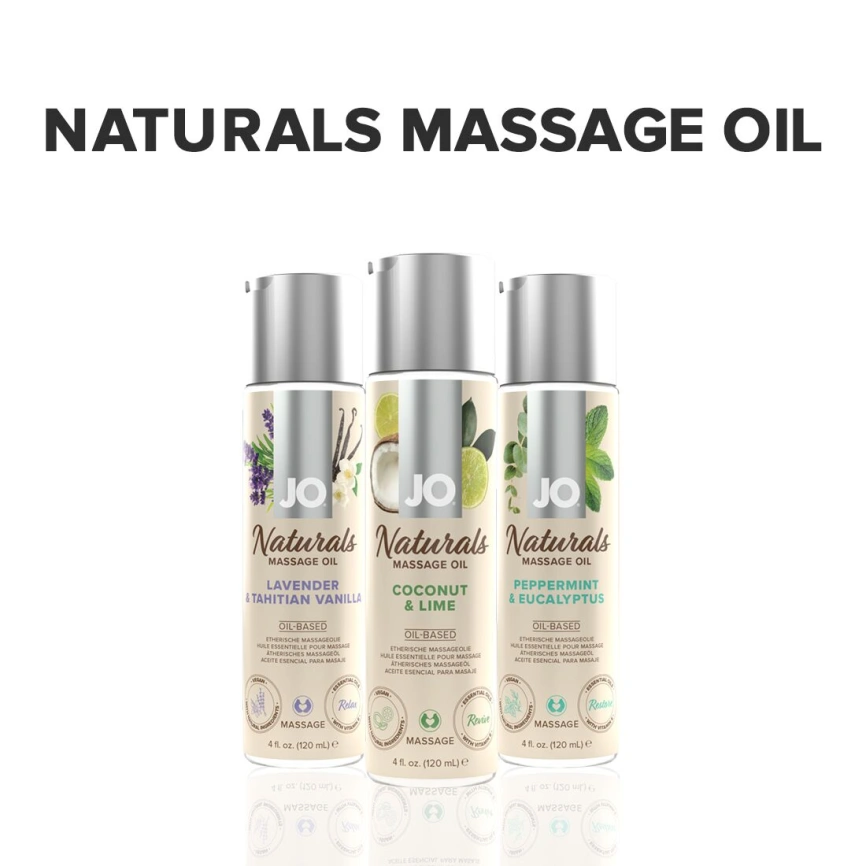 Массажное масло JO Naturals Massage Oil Coconut&Lime с натуральными эфирными маслами 120мл фото 5